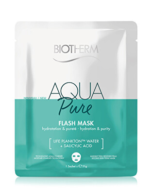 Biotherm - Hydratační pleťová maska ​​s kyselinou salicylovou Aqua Pure (Super Mask) 35 ml