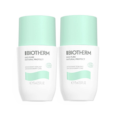Biotherm - Sada kuličkových deodorantů Deo Pure Natural Protect 2 x 75 ml