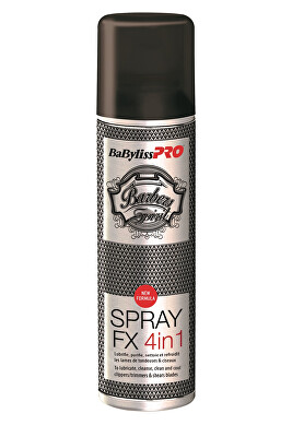 BaByliss PRO - Sprej 4 v 1 pro péči o holicí a stříhací nástroje (Spray FX 4in1) 150 ml