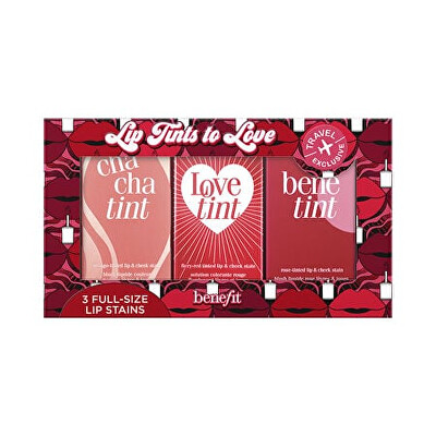 Benefit - Dárková sada tekutých barev na rty a tváře Lip Tints to Love