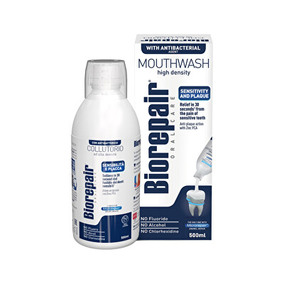 Biorepair - Ústní voda 3v1 Sensivity and Plaque Mouthwash 500 ml