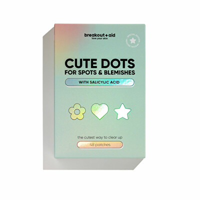 Breakout+aid - Náplasti na lokální ošetření akné Cute Dots 48 ks