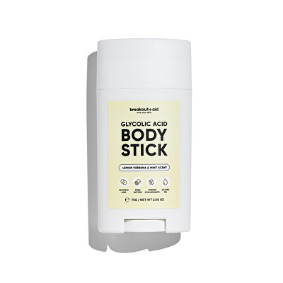 Breakout+aid - Peelingová tyčinka na telo Glycolic Acid Body Stick 75 g