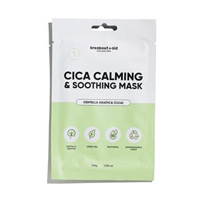 Breakout+aid - Upokojujúca maska Cica Calming & Soothing Mask 34 g