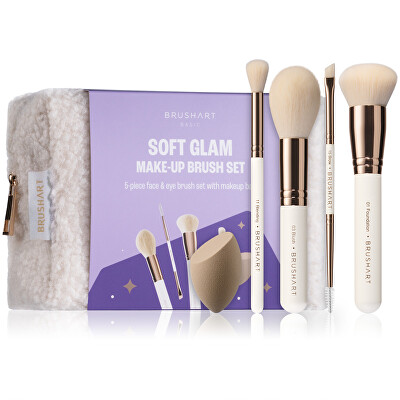 BrushArt - Dárková sada Soft Glam Face & Eye Brush Set