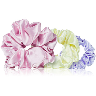 BrushArt - Saténová gumička do vlasov Daisy Dreams Scrunchie 3 ks