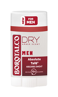 Borotalco - Tuhý deodorant Men Dry Amber Scent (Deo Stick) 40 ml