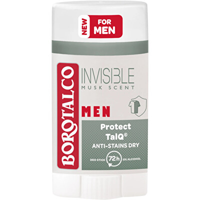 Borotalco - Tuhý deodorant Men Invisible Dry (Deo Stick) 40 ml