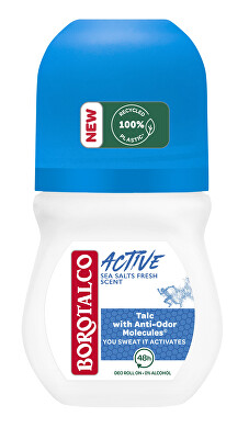Borotalco - Kuličkový deodorant mořská sůl Active (Deo Roll-On) 50 ml