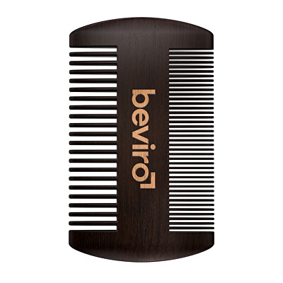 beviro - Hřeben na vousy z hruškového dřeva (Beard Comb)