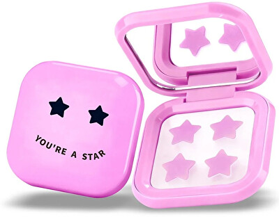 Biovène - Sada růžových náplastí Pimple Star Patches & Mirror Case 32 ks