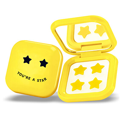 Biovène - Sada žlutých náplastí Pimple Star Patches & Mirror Case 32 ks