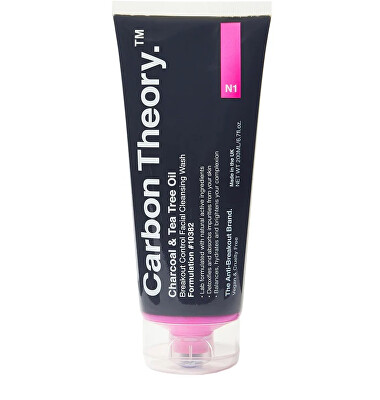 Carbon Theory - Čisticí pleťový gel Charcoal & Tea Tree Oil Breakout Control (Facial Cleansing Wash) 200 ml