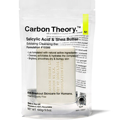 Carbon Theory - Čisticí pleťové mýdlo Salicylic Acid & Shea Butter (Exfoliating Cleansing Bar) 100 g