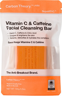 Carbon Theory - Čisticí pleťové mýdlo Vitamin C & Caffeine (Facial Cleansing Bar) 100 g