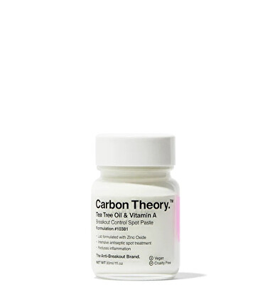 Carbon Theory - Lokální péče proti nedokonalostem pleti Tea Tree Oil & Vitamin A Breakout Control (Spot Paste) 30 ml