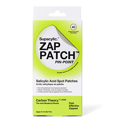 Carbon Theory - Náplasti na akné Supacylic. Zap Patch Pin-Point (Salicylic Acid Spot Patches) 40 ks