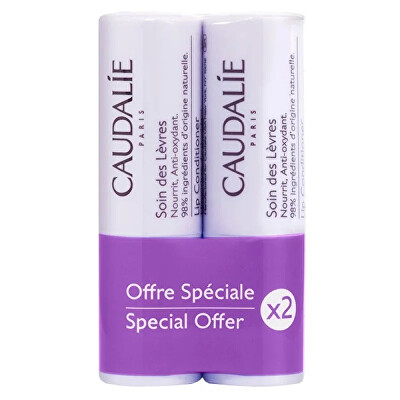 Caudalie - Sada balzámů na rty (Lip Conditioner Duo) 2 x 4,5 g