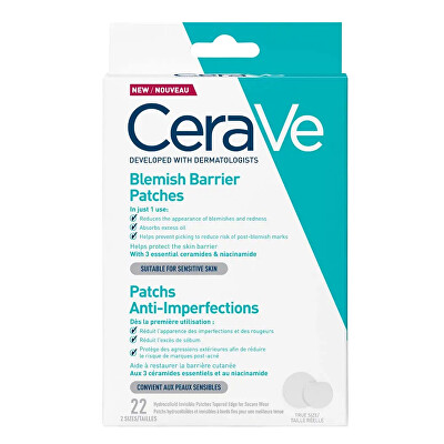 CeraVe - Hydrokoloidní náplasti na nedokonalosti pleti (Blemish Barrier Patches) 22 ks