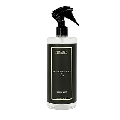 Cereria Mollá - Bytový sprej černý Bulgarian Rose & Oud (Home Textile & Room Spray) 500 ml