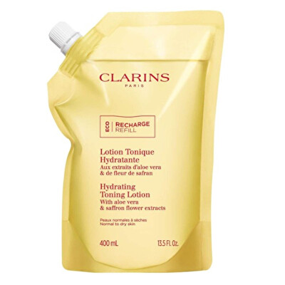 Clarins - Hydratační tonizační voda pro normální až suchou pleť (Hydrating Toning Lotion) 400 ml - náhradní náplň