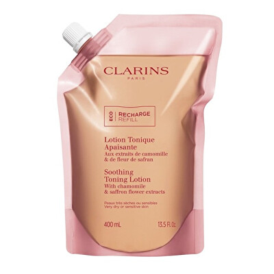 Clarins - Zklidňující tonizační voda pro velmi suchou až citlivou pleť (Soothing Toning Lotion) 400 ml - náhradní náplň