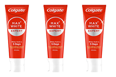 Colgate - Bělicí zubní pasta Max White Expert Original 3 x 75 ml