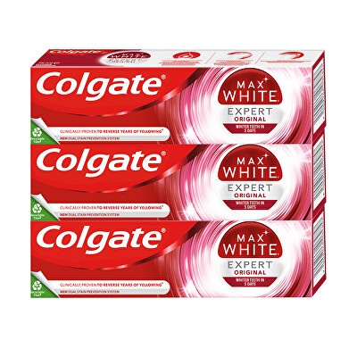Colgate - Bělicí zubní pasta Max White Expert Original 3 x 75 ml