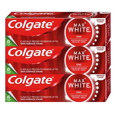 Colgate - Bělicí zubní pasta Max White One 3 x 75 ml