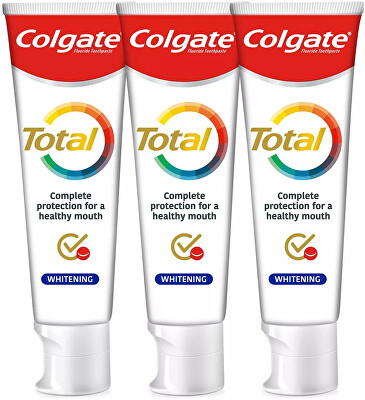 Colgate - Bělicí zubní pasta Total Whitening Trio 3 x 75 ml