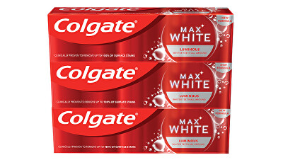 Colgate - Bělicí zubní pasta Max White Luminous 3 x 75 ml