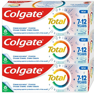 Colgate - Dětská zubní pasta Total Junior Trio 3 x 50 ml