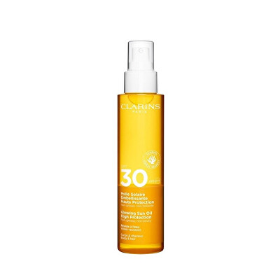 Clarins - Opalovací olej na tělo a vlasy SPF 30 (Glowing Sun Oil) 150 ml