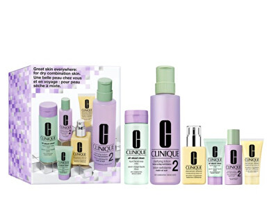 Clinique - Dárková sada péče pro suchou až smíšenou pleť Great Skin Everywhere Set