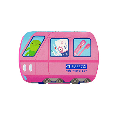 Curaprox - Cestovní sada Travel Set Kids růžový