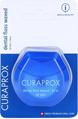 Curaprox - Dentální nit s příchutí máty DF 834 50 m