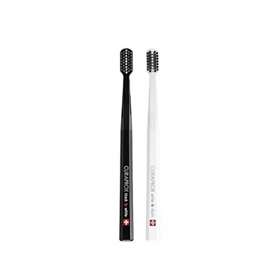 Curaprox - Ultra jemný kartáček na zuby Black is White - Duo Pack White/Black