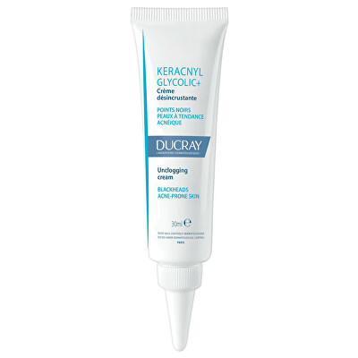 Ducray - Krém proti černým tečkám Keracnyl Glycolic+ (Unclogging Cream) 30 ml