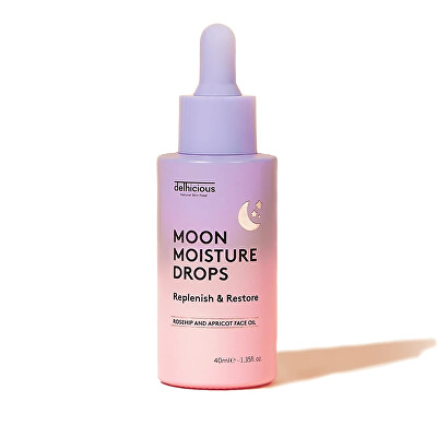 Delhicious - Noční pleťový olej Moon Moisture Drops (Face Oil) 40 ml