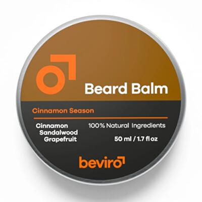 beviro - Balzám na vousy s vůní grepu, skořice a santalového dřeva (Beard Balm)
