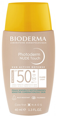 Bioderma - Tónovaný fluid pro smíšenou až mastnou pleť Photoderm Nude Touch Mineral SPF 50+ (Fluid) 40 ml