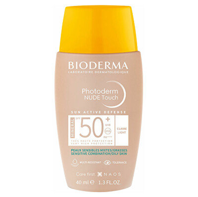 Bioderma - Tónovaný ochranný fluid s efektem přirozeného make-upu SPF 50 Photoderm Nude Touch Mineral 40 ml
