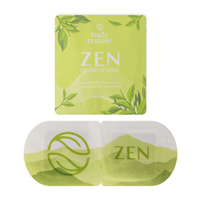 Body Restore - Samozahřívací maska na oční okolí ZEN Zelený čaj Steam Eye Mask