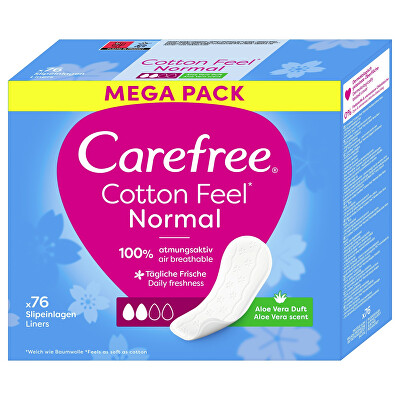 Carefree - Slipové vložky s výtažkem z Aloe Vera Cotton Feel Normal