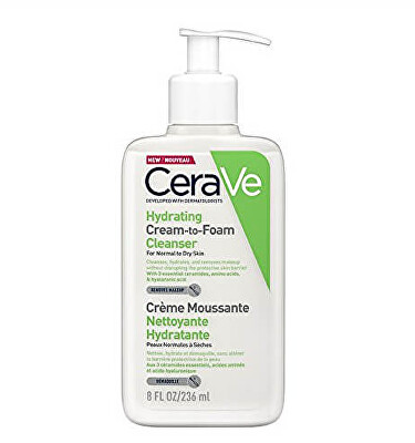 CeraVe - Čisticí pěnicí krém (Hydrating Cream-to-Foam Cleanser)