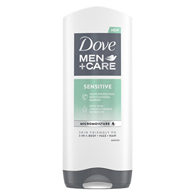 Dove - Pánský sprchový gel na tělo, obličej a vlasy Men+Care Sensitive (3 in 1 Shower Gel)