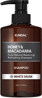 KUNDAL - Hydratační šampon Honey & Macadamia White Musk (Pure Natural Balancing Refreshing Shampoo)