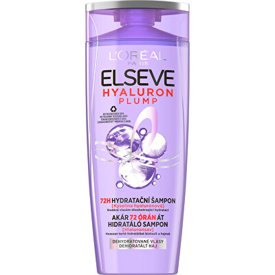 L'Oréal Paris  - Hydratační šampon s kyselinou hyaluronovou Elseve Hyaluron Plump 72H (Hydrating Shampoo)