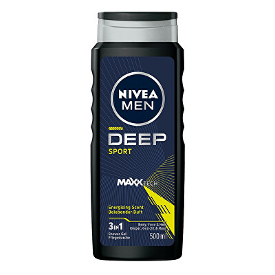 Nivea - Sprchový gel na obličej, tělo i vlasy pro muže Deep Sport Men (Body, Face & Hair Shower Gel)