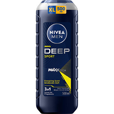 Nivea - Sprchový gel na obličej, tělo i vlasy pro muže Deep Sport Men (Body, Face & Hair Shower Gel)